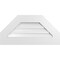 Ekena Millwork Octagonal Top Surface Mount PVC Gable Vent: Functional, w/ 3-1/2"W x 1"P Standard Frame, 28"W x 14"H GVPOT28X1401SF - alternate 1